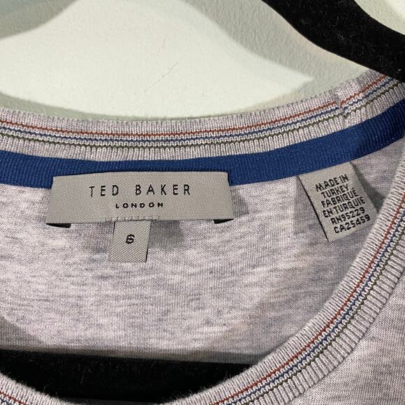 Ted Baker Men's Grey Classic Grey Regular Fit Short Sleeve Tee Size 6 XXL - Picture 5 of 9